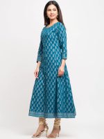 Akiko Women's Cotton Printed Anarkali Kurta - Image 3
