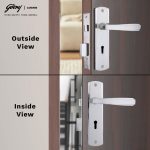 Godrej Mortise Door Lock Handle Set | 175mm ELC 06 | 6-Lever Locking Mechanism | Suitable for Doors (Satin Steel Finish) | 1 Years Warranty - Image 7