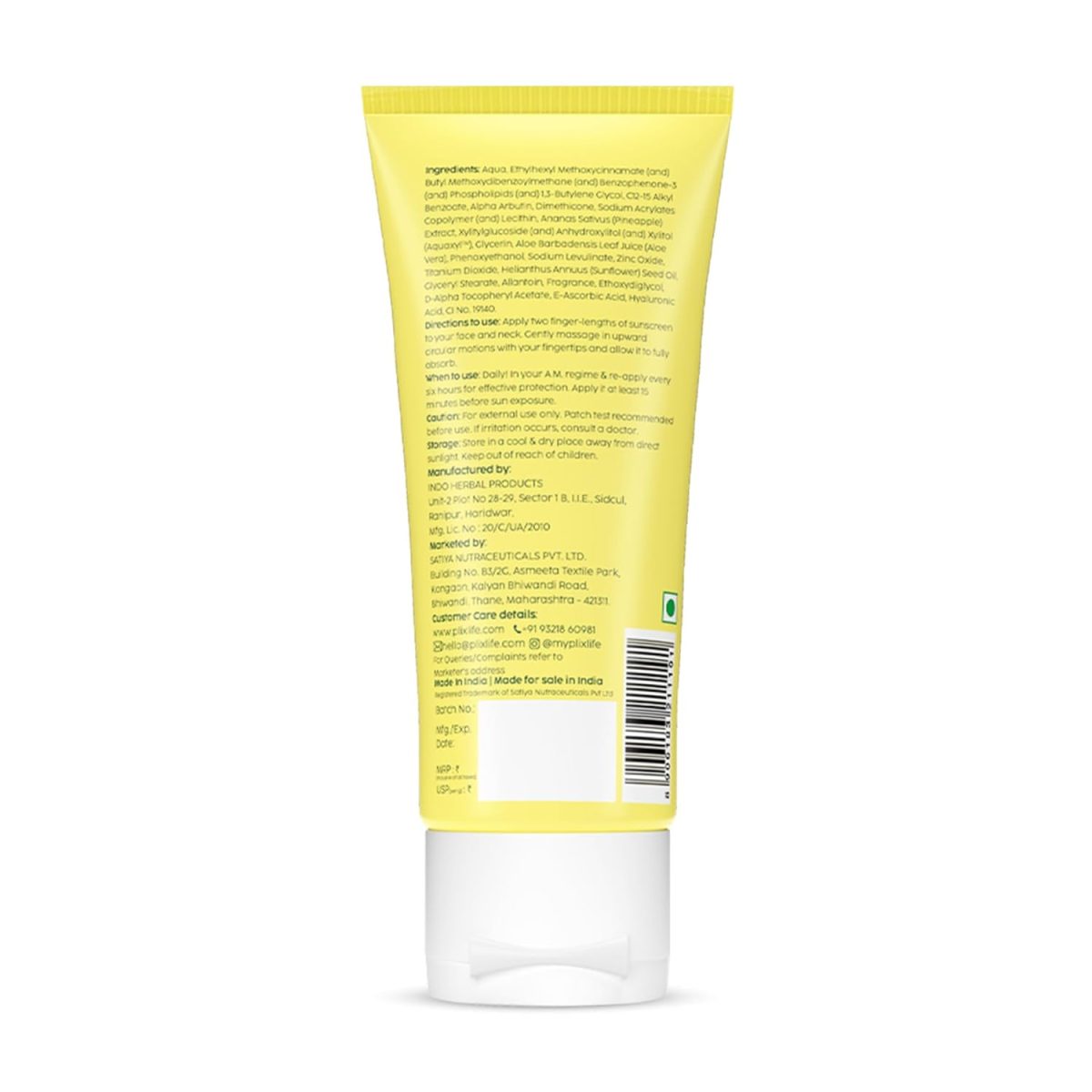 PLIX - THE PLANT FIX Pineapple Advanced Depigmentation Dewy Sunscreen SPF 50 PA++++ | Alpha Arbutin & Aquaxyl | Reduces Pigmentation, Protects from UV & Blue Light, Hydrates Skin | Vegan & Paraben-Free | 50g - Image 2