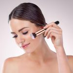 Spanking Persian Bristle Brush and Powder Sponge Puff Makeup Set- Multicolour (Black,White, Pink), 2 Pcs Brush And 1 Makeup Blender - Image 6