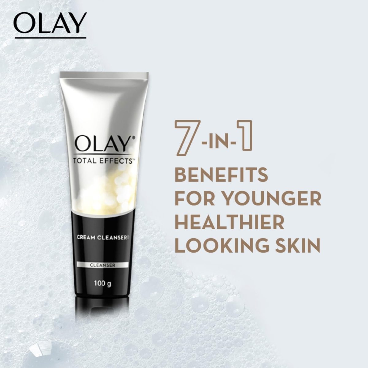 Olay Total Effects Cleanser |with Salicylic Acid & Exfoliating Silica beads |Throughly cleanse and exfoliate skin for glowing, younger looking skin |Suitable for Normal, Dry, Oily & Combination skin |100 gm - Image 4