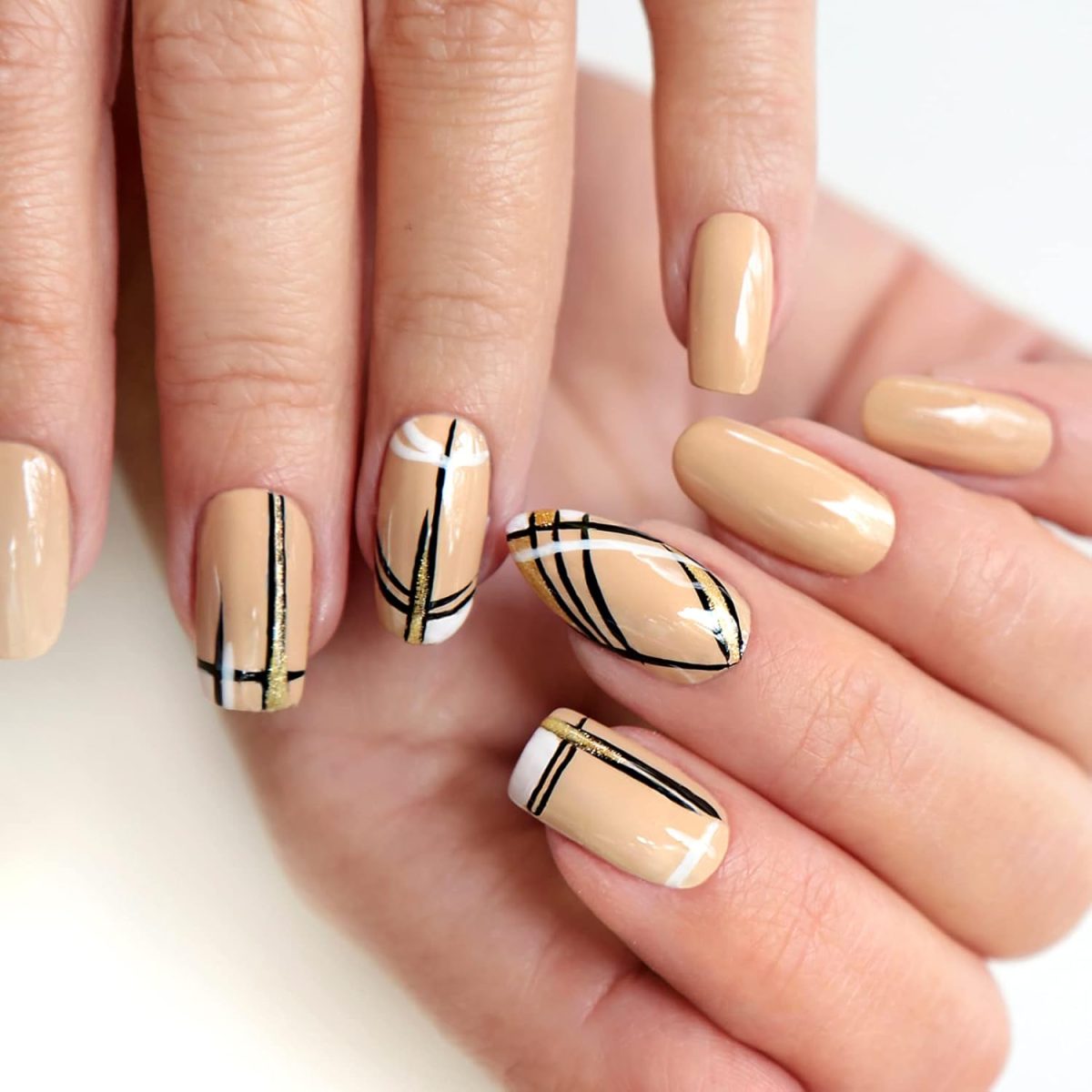 KAFI French Manicure Set - Non-Toxic, Long Lasting, High Shine, Vegan, 10-Free Formula Professional Use(Cosmic Latte) - Image 2