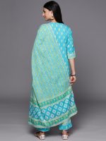 Libas Women's Printed Cotton Straight Kurta Trouser With Dupatta Set - Image 3