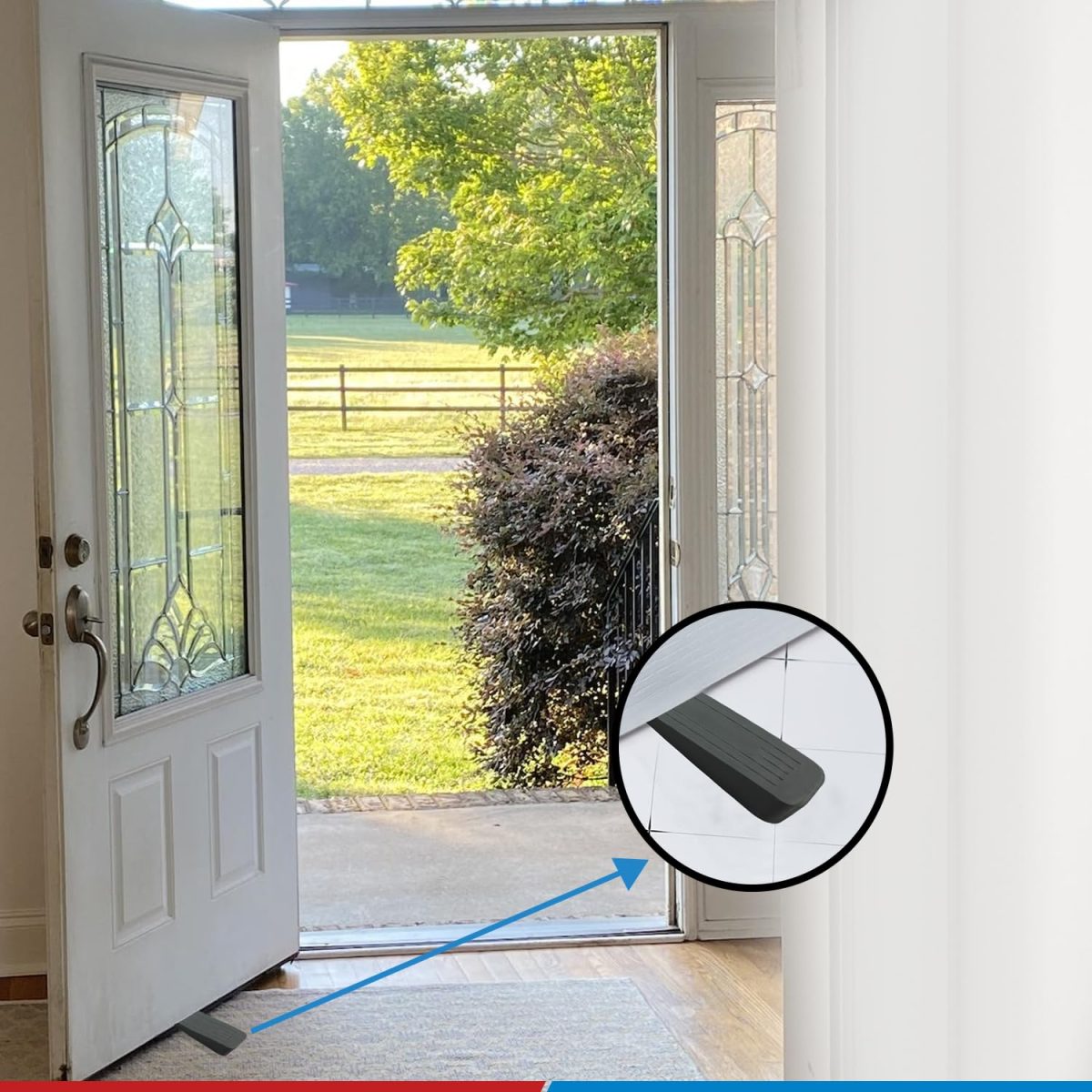 ALP Heavy Duty Anti|Non Slip Rubber Door Stoppers with Doors Powerful Gripping Work of Any Surface for Home, Offices, Warehouses (Black Door Stopper, Pack of 2) - Image 3