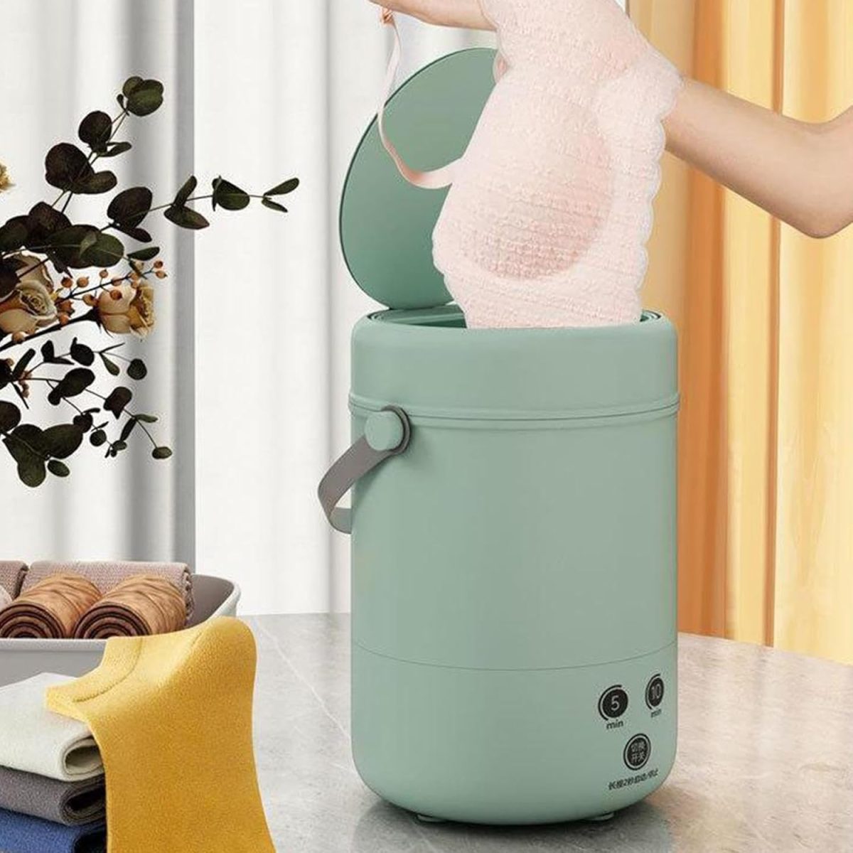 ATORSE Portable Washing Machine Lightweight Laundry Washer for Apartment Camping RV White - Image 3