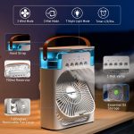Portable Mini Cooler Fan for Room Cooling,Mini cooler ac portable air conditioners with 7 Colors LED Light, 1/2/3 H Timer, 3 Wind Speeds and 3 Spray Modes for Office, Home, Dorm, Travel - Image 2