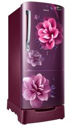 Samsung 183 L, 3 Star, Digital Inverter, Direct-Cool Single Door Refrigerator (RR20C1823CR/HL, Red, Camellia Purple, Base Stand Drawer) - Image 12