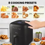 INALSA Air Fryer 3.5 ltr|1400 W with Air Crisp Technology|Temperature & Timer Control|8 Preset Menu & Digital Display|Air fry, Bake,Roast,Reheat,Dehydrate|Airfryer Recipe book-NutriFry 3.5 - Image 6