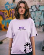 Bewakoof Women's Graphic Printed 100% Cotton T-Shirt - Oversized Fit, Round Neck, Half Sleeves - Image 2