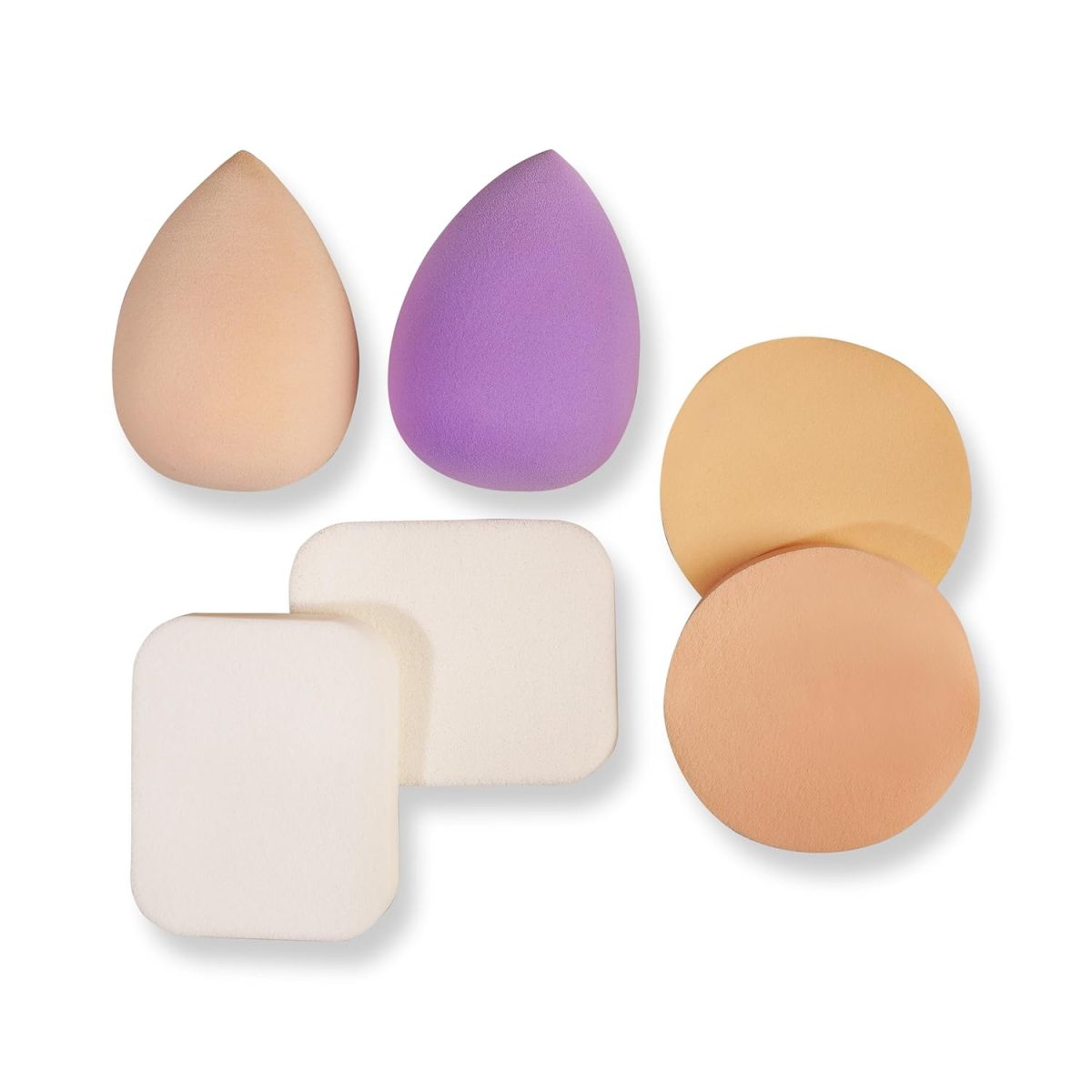 Kira Makeup 6 in 1 Cotton Pad Applicator Foundation Makeup Blender Powder Buff Sponge Cosmetic Puff Women's & Girls Cosmetic Makeup Beauty (Pack of 1) - Image 2