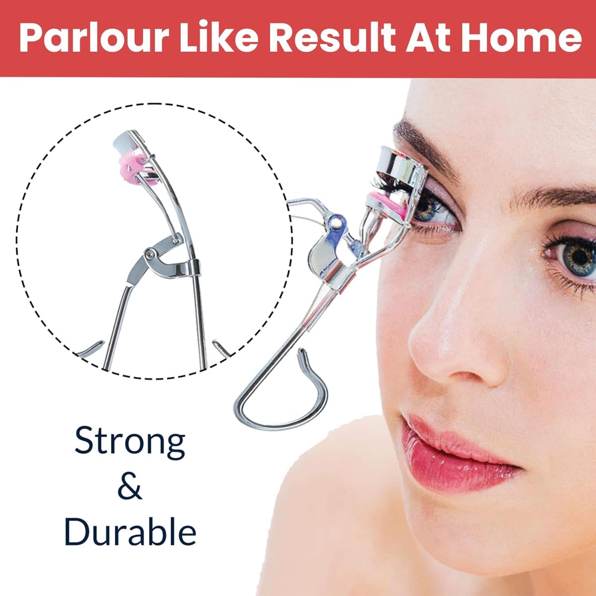 TEMPERIA (1pc) Eyelash Curler for Women - Eye Makeup Tools Accessories - Professional Eye Lash Curler - Creates Eye-Opening & Lifted Lashes (HE145) - Image 5