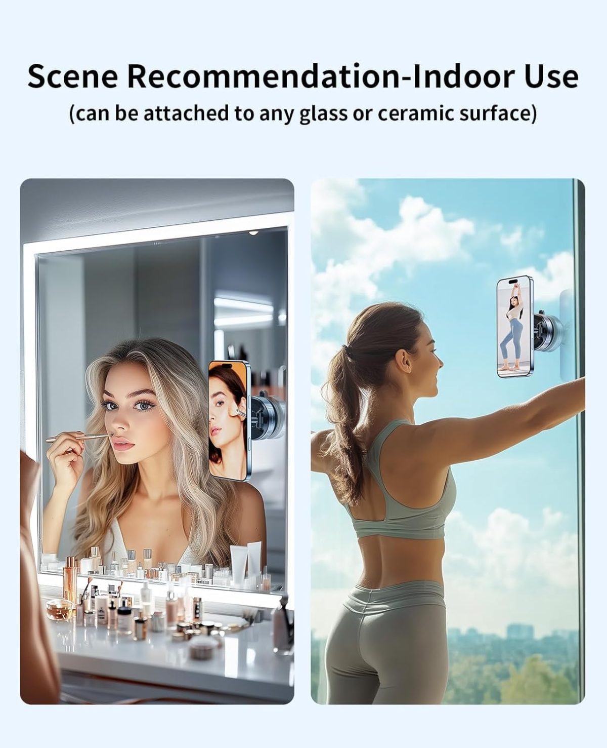 Yootech 360° Vaccum Magnetic Phones Holder, Magnetic Car Phone Mount, Hands-Free Suction Cup Phones Holder for Car/Gym/Mirror/Shower, Car Mount Compatible with All Mobile (Extended) - Image 5