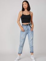 Aahwan Women's Polyester Fitted Solid Form Crop Cami Top - Image 5