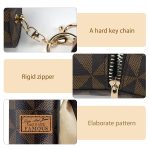 Adorila Leather Travel 2 Pack Lipstick Organizer, Lip Gloss Bag with Keychain, Portable Mini Lipstick Case for Purse (Brown, Pink), Brown+White - Image 2