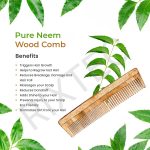 RIXTEC Neem Comb, Wooden Comb | Hair Growth, Hairfall, Dandruff Control | Hair Straightening, Frizz Control For Men and Women - Image 3