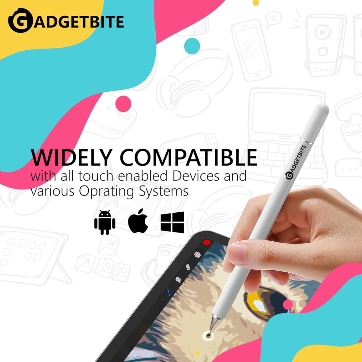 Stylus Pen for Android Tablet & iOS All Touchscreen Devices Capacitive Universal Smart Pen Pencil with Fine Point Disc Tip Lightweight Metal Body and Magnetic Cover for Mobile Phone iPad Tab - White - Image 7