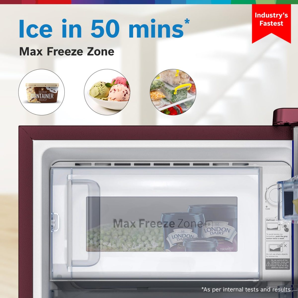 Bosch Single Door Refrigerator 226L Inverter Direct Cool (CST22W33PI,Feather Wine) - Image 9