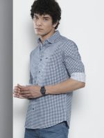 The Indian Garage Co Men's Cotton Regular Fit Checkered Full Sleeves Cutaway Collar Casual Shirt - Image 6