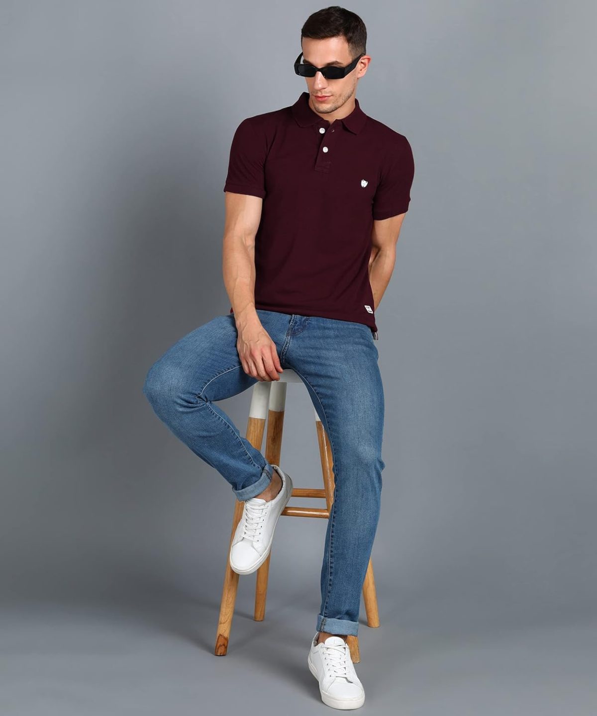 Alan Jones Clothing Men's Cotton Slim Fit Polo T-Shirt - Image 4