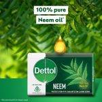 Dettol Neem Bathing Soap Bar With Pure Neem Oil, 75G (Buy 3 Get 1 Free), Combo Offer On Bath Soap - Image 3