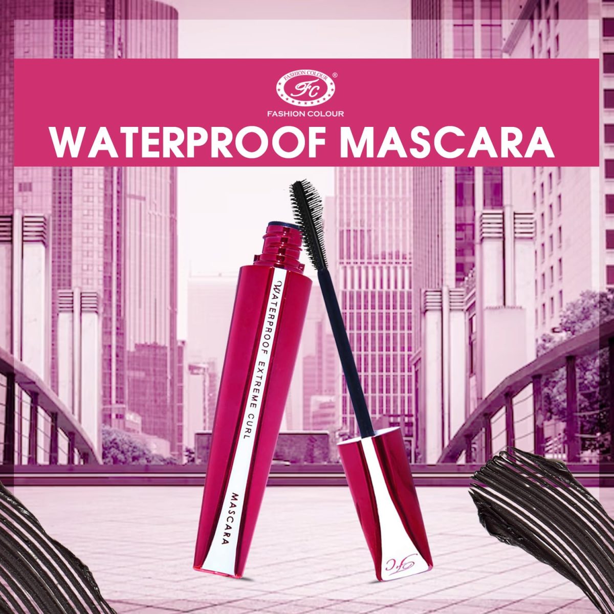 FASHION COLOUR Platinum Waterproof Mascara | Super Dense | Double Effect Silicon Brush | Extreme Curl | Waterproof | Volumising | Long Lasting | Extreme Black | Smudeproof | BLACK 8G - Image 6
