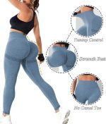 KETKAR Scrunch Butt Leggings Women's High Waist Opaque Sports Leggings Long Yoga Pants Gym Sports Trousers Elastic Jogging Trousers - Image 9