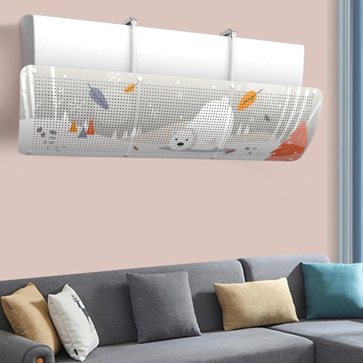 ALMEKAQUZ Air Conditioner Deflector,Adjustable Outlet Shield Air Wing Wall Mounted Deflector, air conditioning universal wind deflector cover,Suitable for Home, Office,Meeting Room - Image 9