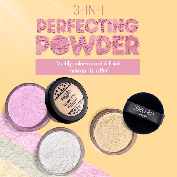 LoveChild Masaba Closing Call 3-in-1 Perfecting Powder | 4K HD Matte Finish | Transfer & Humidity Proof | Enriched with Oat-Meal & Vitamin E | For All Indian Skin Tones