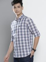 The Indian Garage Co Men's Cotton Slim Fit Checkered Full Sleeves Spread Collar Casual Shirt - Image 6