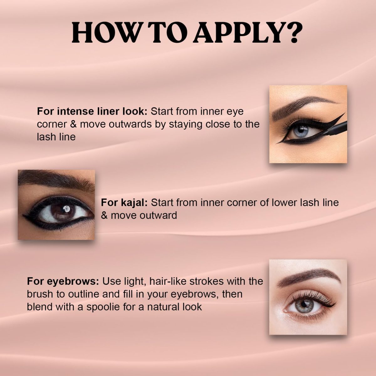 Lakyou Beauty Gel Kajal Eyeliner Cake | 24H Long Lasting | Waterproof | 2-in-1 Formula | Intense Color & Definition - Image 6