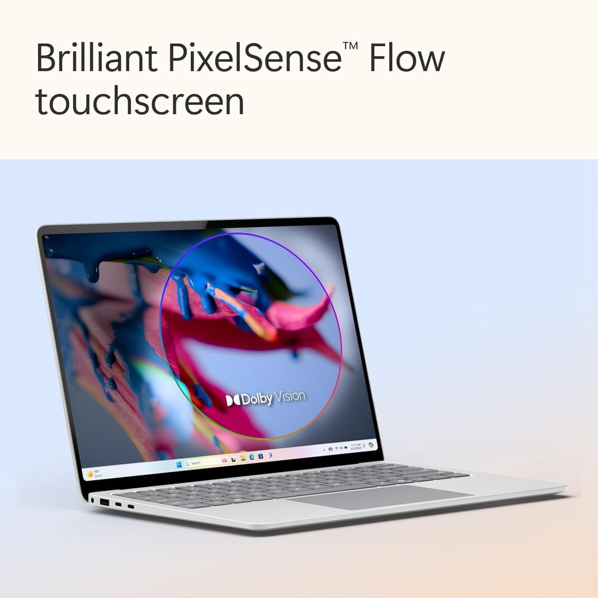 Microsoft New Surface Laptop (7th Edition) - Windows 11 Home Copilot + PC - 13.8” LCD PixelSense Touchscreen - Qualcomm Snapdragon X Plus (10 Core) - 16GB RAM - 256GB SSD - Platinum - ZGJ-00023 - Image 3