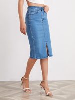 GRECIILOOKS Denim Skirt for Women | Long Skirt for Women | Skirt for Women | Denim Skirt for Women Long | Pencil Skirt for Women - Image 6