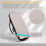 wonlince Hard Carrying Case for Sony PS5 Playstation Portal，Scratch-resistant portable organizer with mesh pocket，Stylish design for traveling，Off White - Image 6