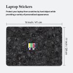 ISEE 360® Black n White Laptop Skin Vinyl Stickers for All Laptop Multicolour Size L X H 16 X 11 Inch - Image 7