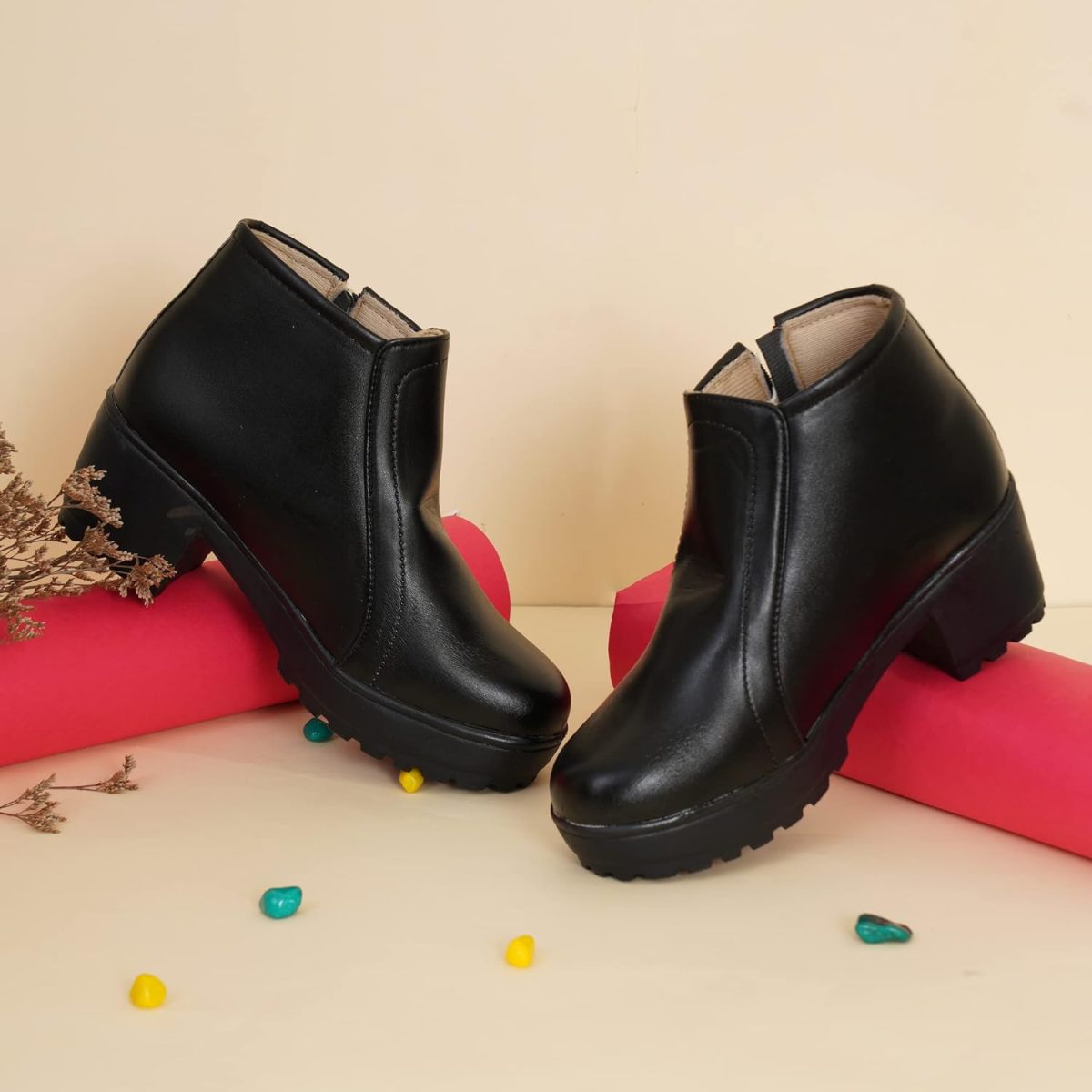 XE Looks 100% Vegan Leather Trendy & Attractive Boots for Women - Image 2