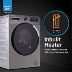 Voltas Beko 8.0kg, Inverter, 5 Star Front Load Washing Machine (WFL8014VTAP, Anthracite), Auto Dosing,Stain Expert - Image 5