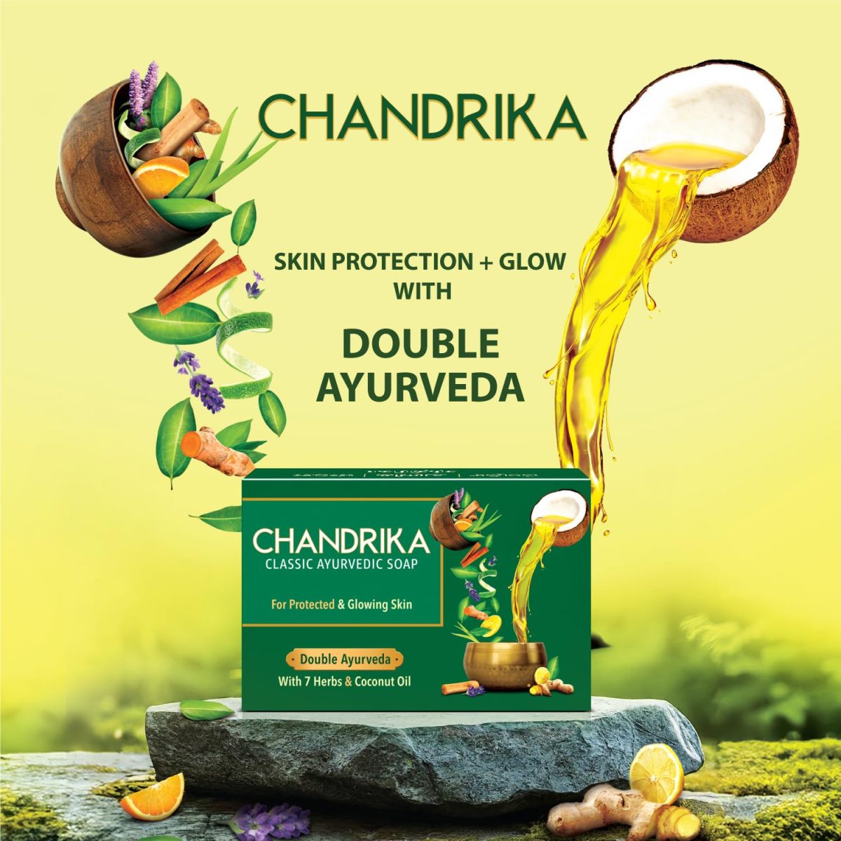 Chandrika Ayurvedic Soap Classic| Handmade Soap for Naturally Radiant Skin| For All Skin Types| 125g (Pack of 3) + 2x125g Soap Free - Image 7