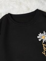 KOTTY Women Fleece Full Sleeve Crew Neck Pinted Sweatshirt - Image 2