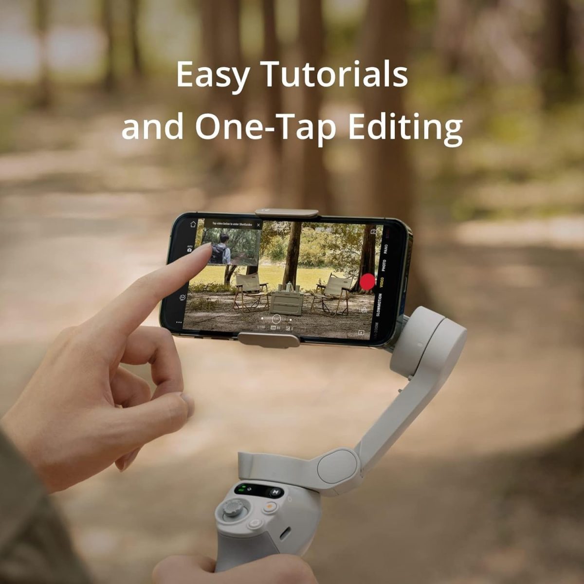 DJI OSMO Mobile SE Intelligent Gimbal 3-Axis Phone Gimbal Portable and Foldable for Android & iPhone with ShotGuides Smartphone Gimbal with ActiveTrack 5.0 Vlogging Stabilizer YouTube Video, Grey - Image 5