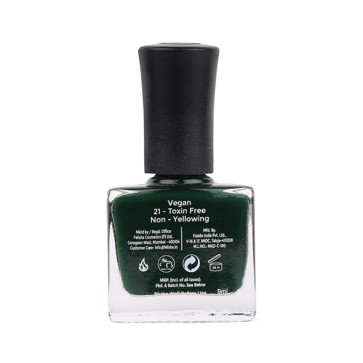 Color Fx Perfect Stay Top Coat Nail Enamel Non-UV | Non-Yellowing | Glossy Finish | 21 Toxin Free | Green Nail Polish Paint for Women - 9ml - Image 6