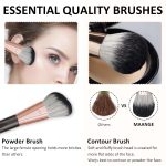 Makeup Brushes,MAANGE 10 PCs Professional Makeup Brushes Set(Brown) - Image 3