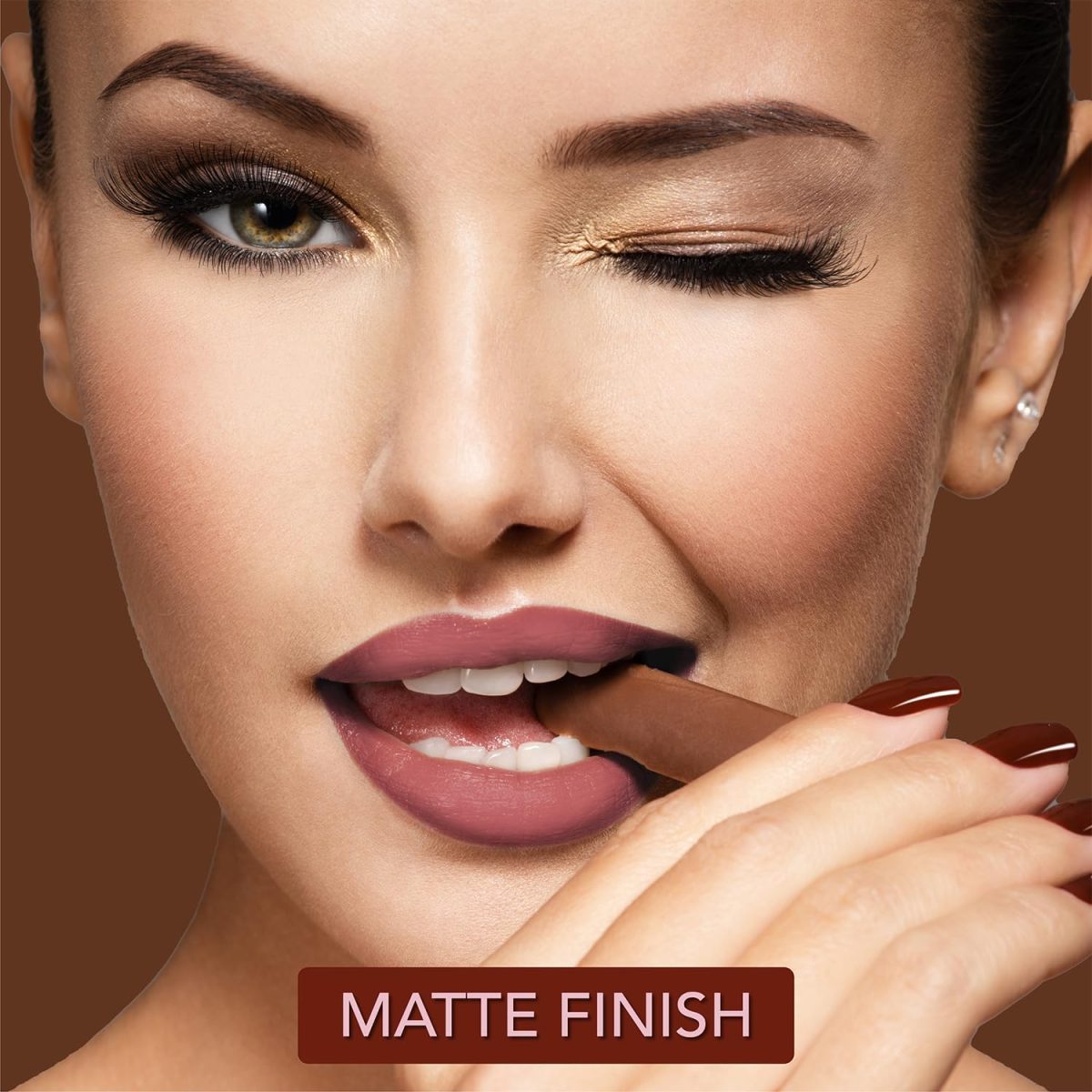 Blue Heaven Cookie & Souffle Matte Lipstick for Women, Long lasting Liquid lipstick, Enriched with Cocoa Butter & Rosehip Oil, Softening & Nourishing Lip color - Choco Swirl, 3.2ml - Image 9
