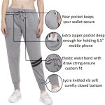 UZARUS Women's Cotton Slim Fit Joggers Track Pants with 2 Zippered Pockets - Image 2
