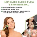 Truweo Jade Roller And Gua Sha Scraping Massage Tool - Himalayan Anti-Aging Natural Facial Jade Stone Set - Face Eye Neck Beauty Roller For Slimming And Firming - Rejuvenate Skin And Remove Wrinkles - Image 6