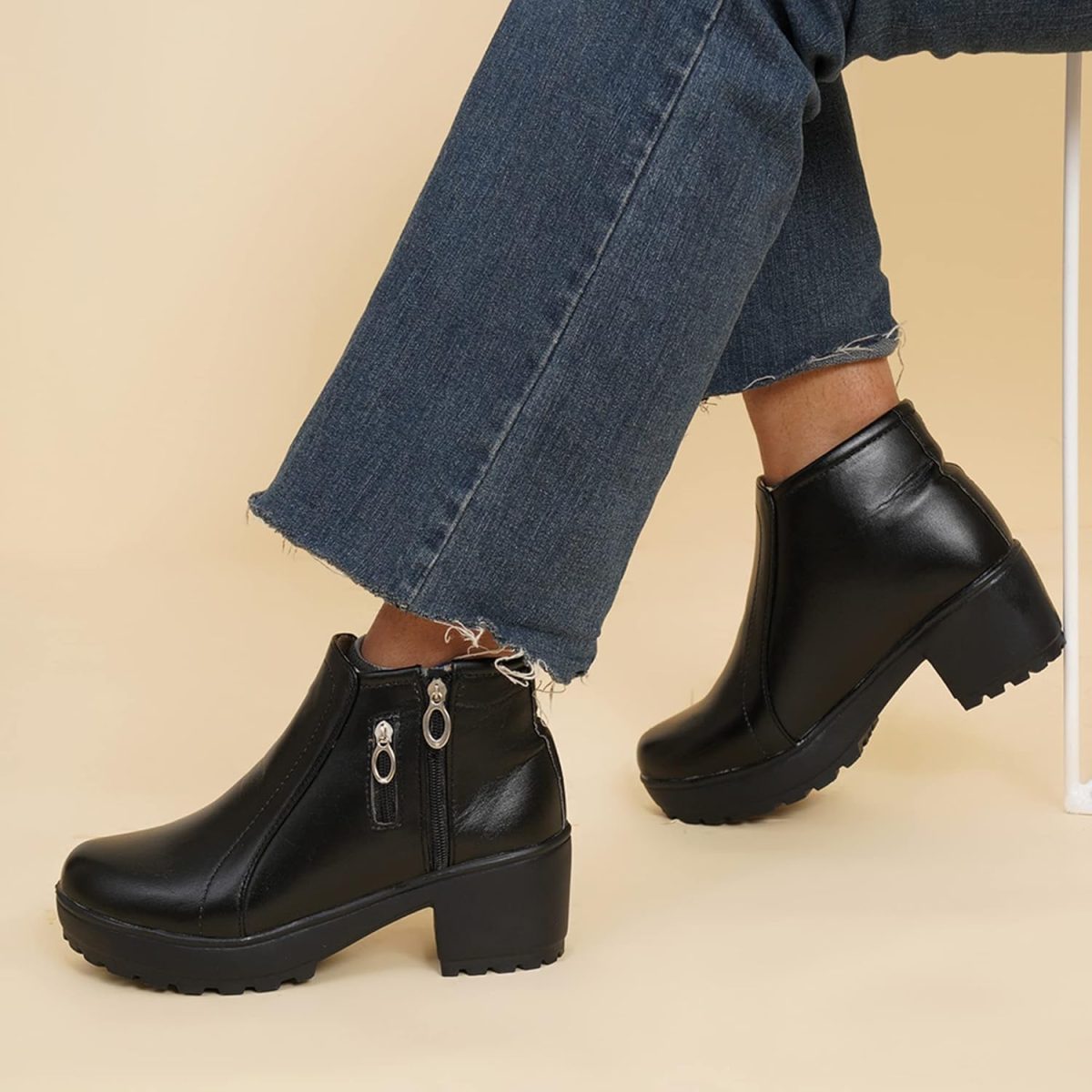 XE Looks 100% Vegan Leather Trendy & Attractive Boots for Women - Image 4