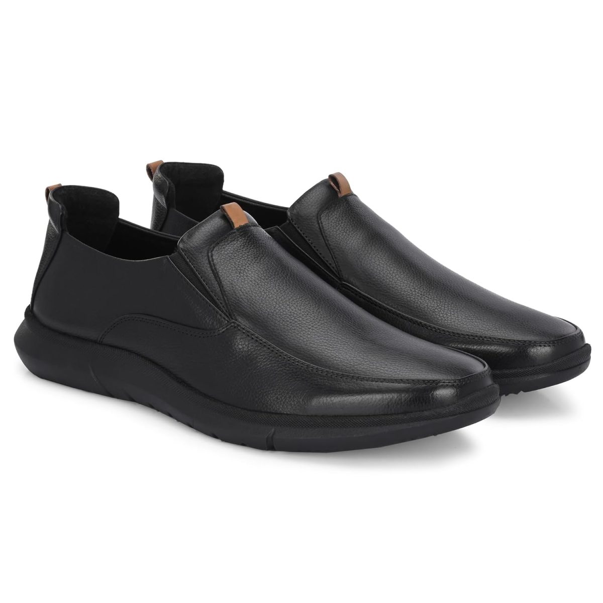Blue Leather By Centrino Genuine Leather Men's Formal Slip on Loafers |Comfort Trendy Non Lace-Up Design |Flexible Mocassins |Leather with Anti-Skid Sole |Perfect for Office Wear & Formal Dress (3997) - Image 3