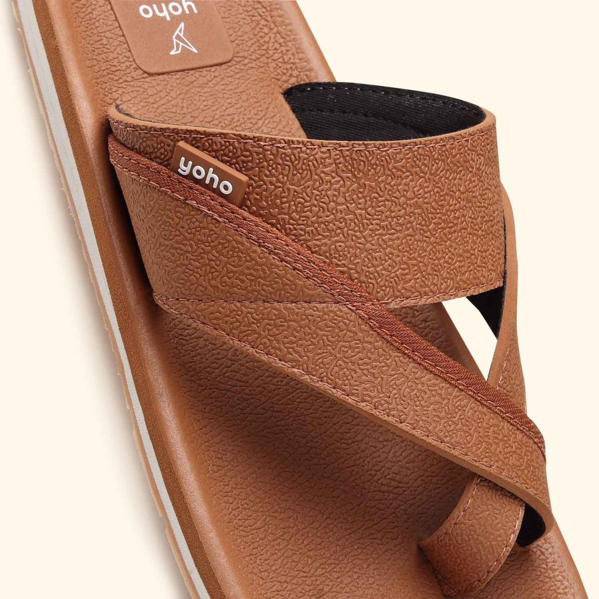 YOHO Snugly Ethnic Orthopedic Slippers for Men | Diabetic Blood Circulation | Toe Ring Slip-On | Stylish Lightweight Flip Flops with Footpharma Footbed | Anti-Skid Chappals for Everyday - Image 6