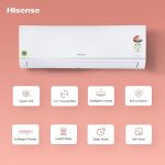 Hisense 1.0 Ton 3 star Inverter Split AC(Copper, 4-in-1 Convertible with Intelligent 4 modes, PM 2.5 filter, Anti corrosion, Self Clean, AS-12TR4R3BP1, White with Chrome Deco Strip) - Image 2