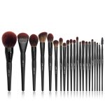 Jessup Makeup Brushes Professional Set 21Pcs Black Complete Collection, Synthetic Hair Makeup Brushes for Powder Blending, Foundation, Highlight Contour, Concealer, Eyeshadow Eye Liner, Spoolie, T271