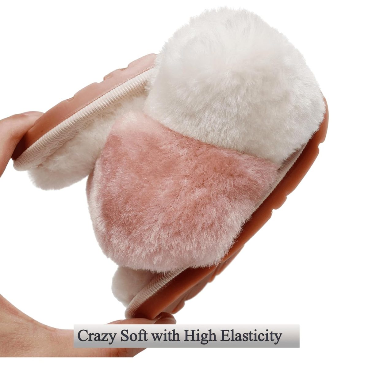 Crazy Lady Women's Slippers Fuzzy Fluffy Memory Foam House Shoes Cross Band Indoor and Outdoor - Image 6